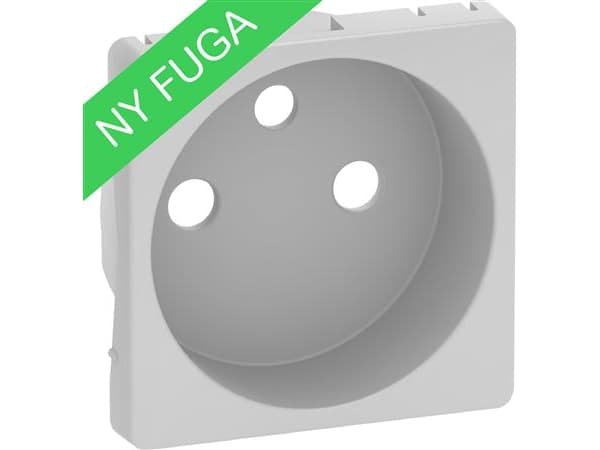 LAURITZ KNUDSEN Lock för FUGA-uttag med jordstift 1 modul, ljusgrått