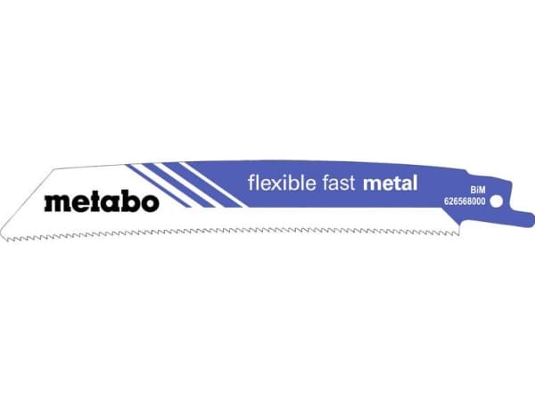 Metabo 626568000, Sabelsagblad, Bimetall, Blå, Hvit, 1,8 mm, 0,9 mm, 15 cm