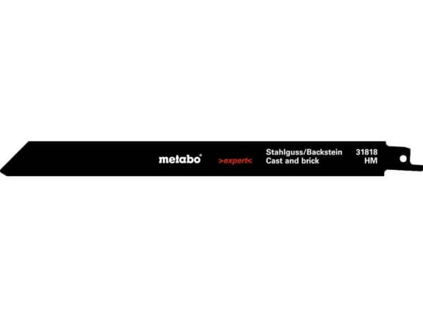 Metabo 631818000, Puukkosahanterä, valurauta, Lasikuituvahvisteinen muovi, Muovi, Karbidi, Musta, Valkoinen, 1,25 mm, 22,5 cm