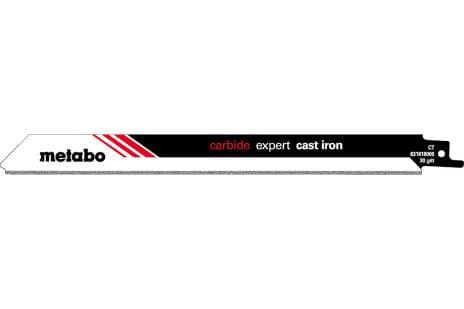 Metabo 631818000, Puukkosahanterä, valurauta, Lasikuituvahvisteinen muovi, Muovi, Karbidi, Musta, Valkoinen, 1,25 mm, 22,5 cm