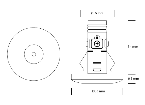 Elena Mini Downlight 350mA, 2W LED 2700K, mat hvid