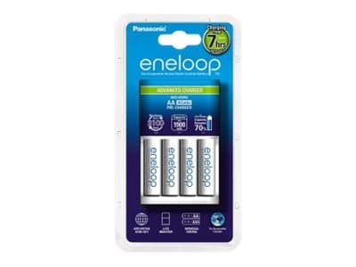 Panasonic Eneloop Advanced - 7 t batterilader - (for 4xAA, 4xAAA) 4 x AA-type - NiMH - 1900 mAh Hvit