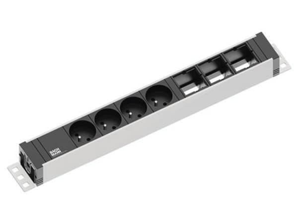 Bachmann Universal, 3 m, 4 AC-pistorasia(a), Sisätila, Musta, Hopea, 406 mm, 44 mm