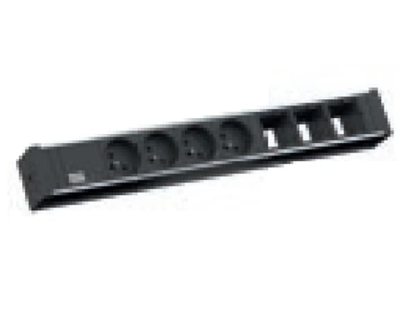 Bachmann Universal, 3 m, 4 AC-pistorasia(a), Sisätila, Musta, Hopea, 406 mm, 44 mm