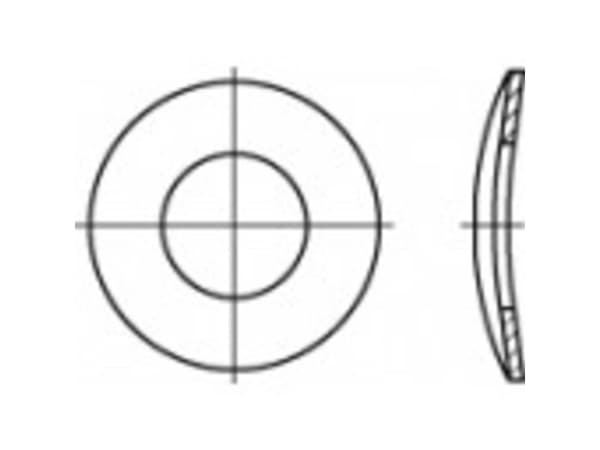 TOOLCRAFT 105903 Fjäderbrickor Inre diameter: 31 mm DIN 137 Fjäderstål 100 st