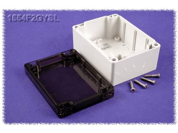 Hammond Electronics 1554F2GYSL Universalkabinet 120 x 90 x 60 Polykarbonat Grå 1 stk