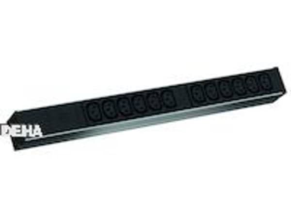 Bachmann IT PDU Basic - Kraftdistributionsenhet (kan monteras i rack) - AC 230 V - 1-fas - ingång: IEC 60320 C14 - utgångskontakter: 12 (power IEC 60
