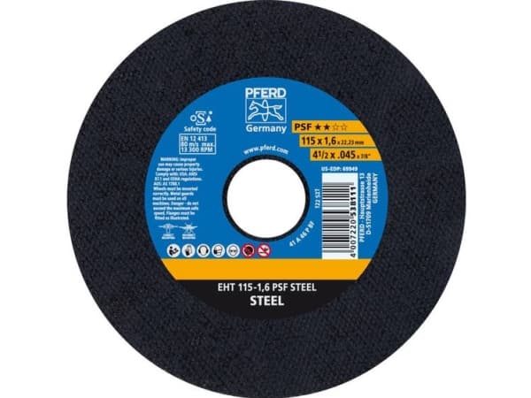 PFERD 61730021, 2,22 cm, 11,5 cm, 1,6 mm, 13300 RPM, 25 kpl