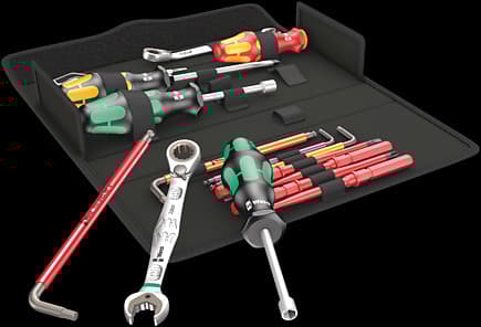 Wera 05136026001, Rostfritt stål, Svart, Metallisk, 15 verktyg