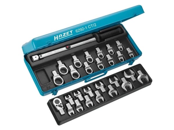 HAZET 6292-1CT/28, Torque wrench end fitting, Musta, Sininen, 28 kpl