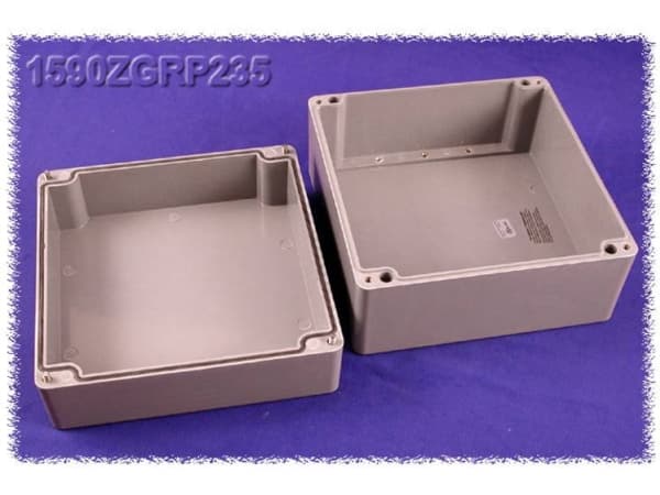Hammond Electronics 1590ZGRP235 Universalkabinet 255 x 250 x 160 Polyester Grå 1 stk