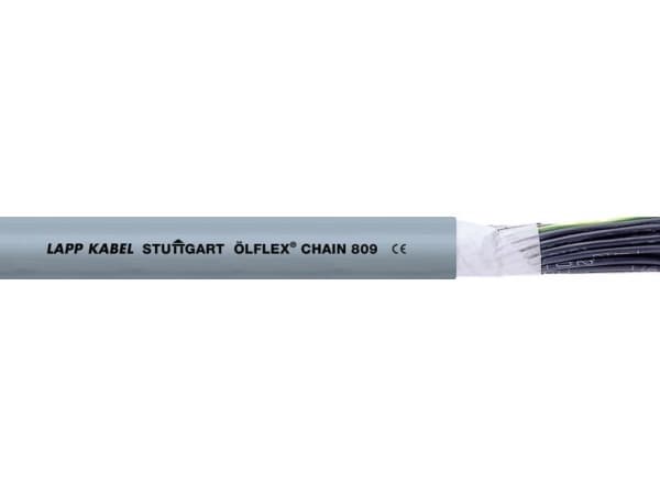 LAPP 1026702/100 Peräketjun kaapeli ÖLFLEX® CHAIN 809 4 G 0,50 mm² Harmaa 100 m
