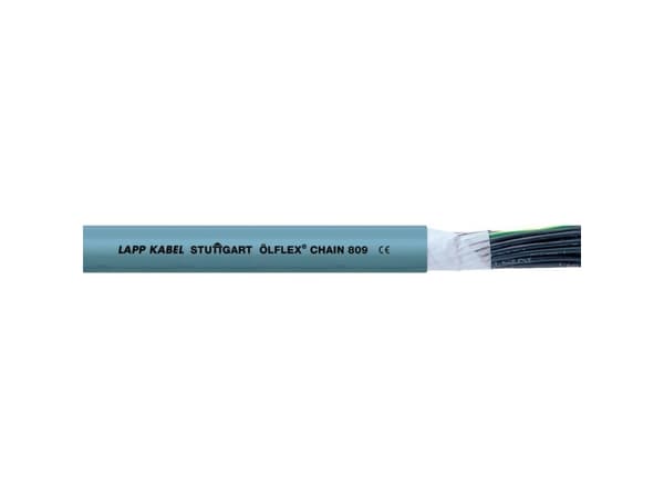 LAPP 1026702/100 Peräketjun kaapeli ÖLFLEX® CHAIN 809 4 G 0,50 mm² Harmaa 100 m