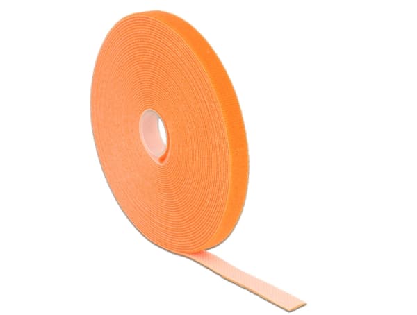 Delock - Kardborrefäste - 10 m - orange