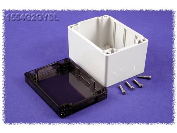 Hammond Electronics 1554G2GYSL Universalkabinet 120 x 90 x 80 Polykarbonat Grå 1 stk