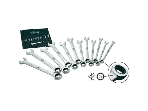 Vigor V1031, 8,9,10,11,12,13,14,15,16,17,18,19 mm, Kromi, Kromi