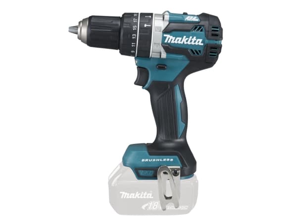 Makita DHP484Z - Vasaraporakone/ruuvinväännin - akkuporakone - 2-nopeuksinen - avaimeton porapatruuna 13 mm - 54 N-m - ei akkua - 18 V