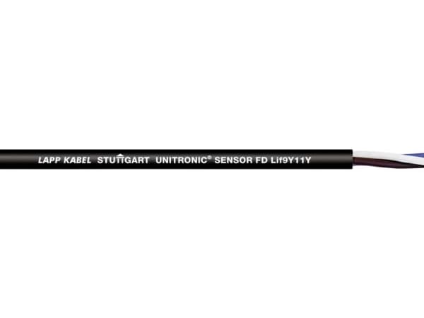 Lapp UNITRONIC SENSOR FD Lif9Y11Y, 500 m, Sort, Polypropylen, Polyuretan (PUR), 300 V, -40 - 80 °C