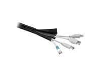 MicroConnect - Kabelhölje med hake och slingfästare - 1.8 m - svart