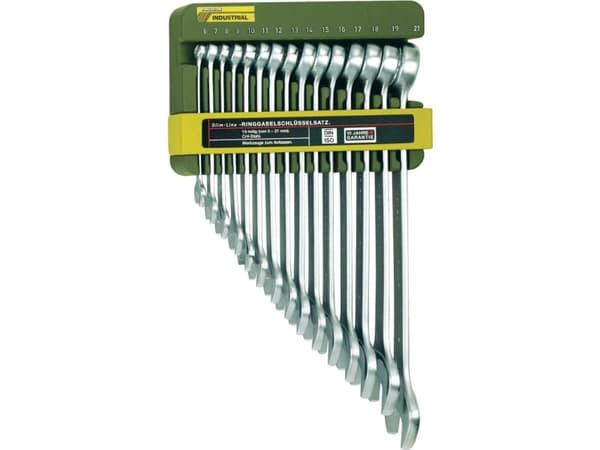 Proxxon Industrial 23821 Gaffelnyckelsats 15 stycken 6 - 21 mm