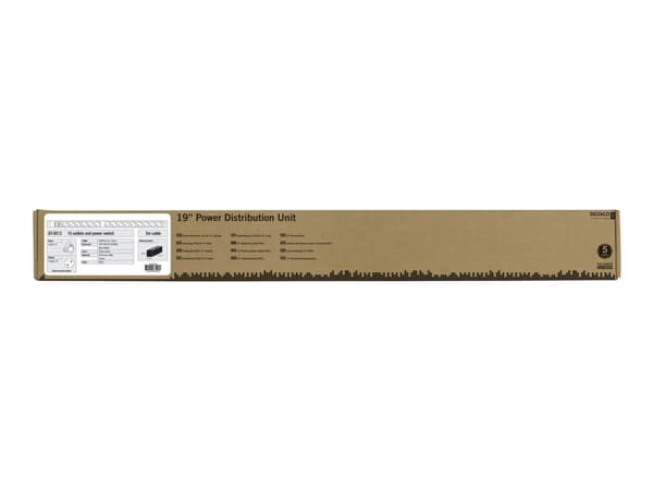 DELTACO GT-8513 - Effektband (kan monteras i rack) - 4000 Watt - ingång: power CEE 7/7 - utgångskontakter: 15 - 1U - 2 m sladd - svart