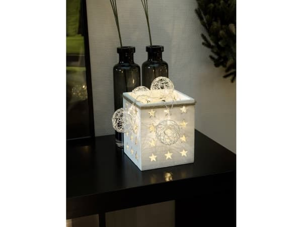 Konstsmide 3148-103 Motiv ljuskedja Kulor Interiör Batteridrift Antal glödlampor 16 LED (RGB) Varmt vit Belyst Längd: 2,25 m