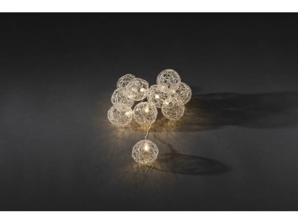 Konstsmide 3148-103 Motiv ljuskedja Kulor Interiör Batteridrift Antal glödlampor 16 LED (RGB) Varmt vit Belyst Längd: 2,25 m