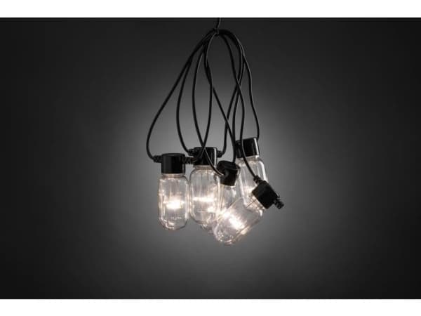 Konstsmide 2385-100 Party-lyskæde Udvendigt via strømdrift Antal pærer 90 LED (RGB) Klar Oplyst Længde: 4.5 m