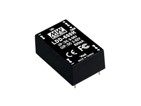 MEAN WELL LDD-500H, 26 W, -40 - 85 °C, Taiwan, 12 - 24 V, 0,5 A, 52 V
