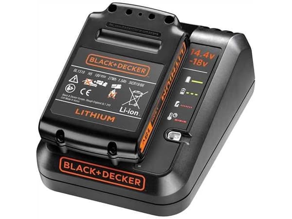 Black & Decker Power Connect - Batterilader + batteri - Li-Ion - 1.5 Ah - 1 x batterier lader - 1 A - for BLACK+DECKER BCD003, BDCDC18, BDCDS18, BDCR