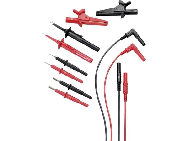 Gossen Metrawatt Turvatestausjohtosarja [4 mm nauhaliitin - 4 mm nauhaliitin] 1,20 m Musta, punainen 1 kpl 1 kpl