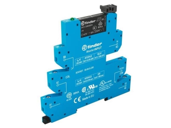 Finder 39.41.0.012.5060 Koblingsrelæ 12 V/DC, 12 V/AC 6 A 1 x skiftekontakt 1 stk