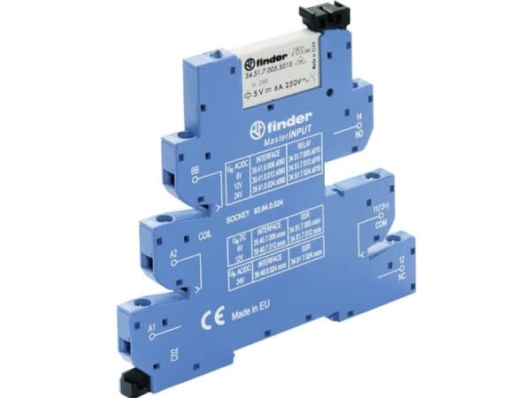 Finder 39.41.0.012.5060 Koblingsrelæ 12 V/DC, 12 V/AC 6 A 1 x skiftekontakt 1 stk