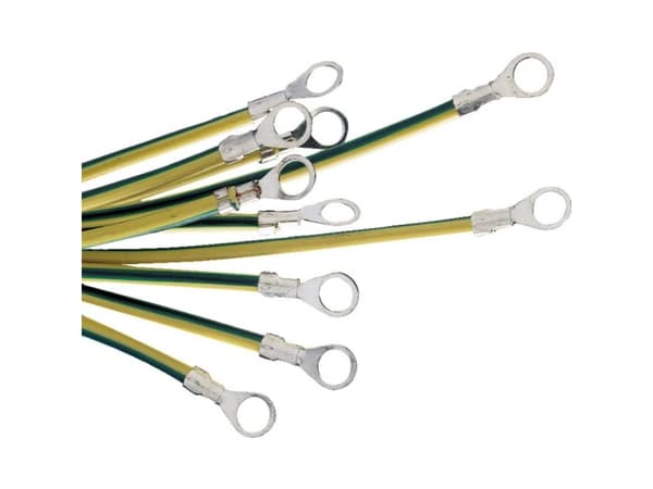 Schneider Electric maadoitusnauha, PVC, 25mm² tinattu kupari 220mm (NSYEL2225D8)