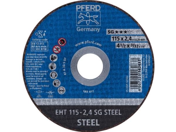 PFERD 61340222, 2,22 cm, 11,5 cm, 2,4 mm, 13300 RPM, 25 styck
