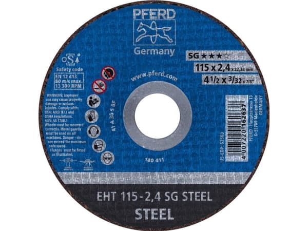 PFERD 61340222, 2,22 cm, 11,5 cm, 2,4 mm, 13300 RPM, 25 styck
