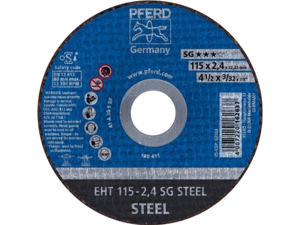 PFERD 61340222, 2,22 cm, 11,5 cm, 2,4 mm, 13300 RPM, 25 styck