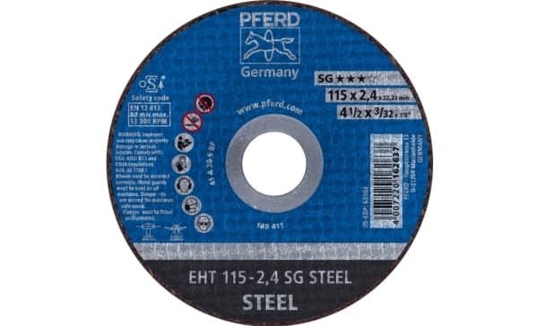 PFERD 61340222, 2,22 cm, 11,5 cm, 2,4 mm, 13300 RPM, 25 styck