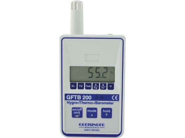 Greisinger GFTB 200 Luftfugtighedsmåler (hygrometer) 0 % rF 100 % rF Dugpunkts/skimmelsvampsvisning