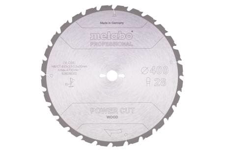 Metabo 628018000, Konstruksjons Tre med spiker, Tre, 40 cm, 3 cm, Tungsten Carbide Tipped (TCT), 2,5 mm, 4700 RPM