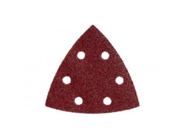 Metabo 624946000, Sandpapper, Metall, Polyester, Rostfritt stål, Stål, Trä, Röd, 93 mm, 93 mm, 5 styck