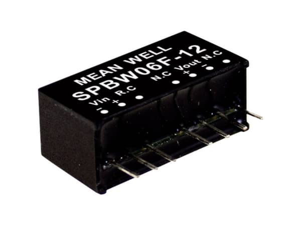 MEAN WELL SPBW06G-05, 18 - 75 V, 6 W, 5 V, RoHS, 2576 pk