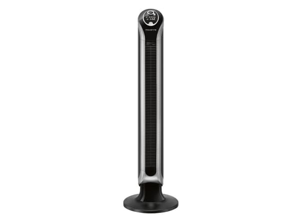 Rowenta Eole VU6670, Kotitaloustornituuletin, Musta, Hopea, Lattia, 45 dB, 180°, Painikkeet, Kosketus