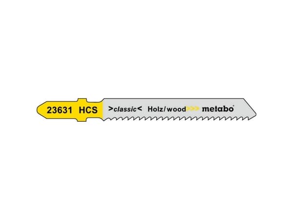 Metabo 623631000, Figursågblad, Spånskiva, Träfiberskiva, Hårt träslag, Isoleringsmaterial, Plast, Mjuka träslag, Plywood med..., Stål med hög kolhal