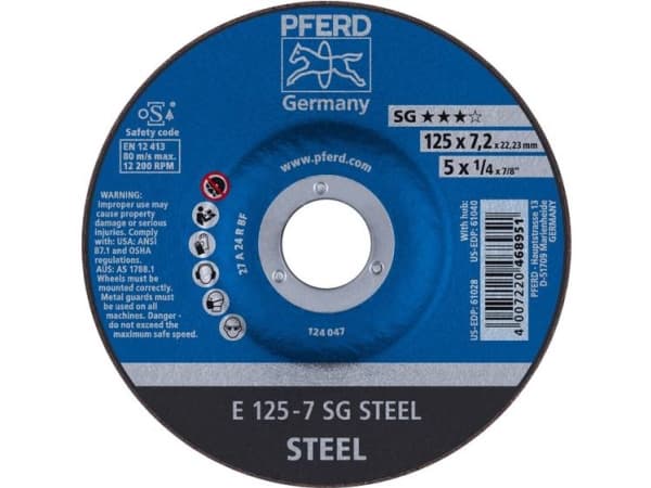 PFERD 62212626, Kutteskive, Stål, Alle merker, 2,22 cm, 12,5 cm, Blå