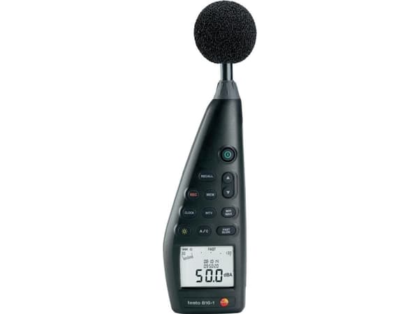 Testo 816-1, Digitaalinen, A-painotus, C-weighting, Nopea, Hidas, 30 - 130 dB, 1,4 dB, 0,1 dB