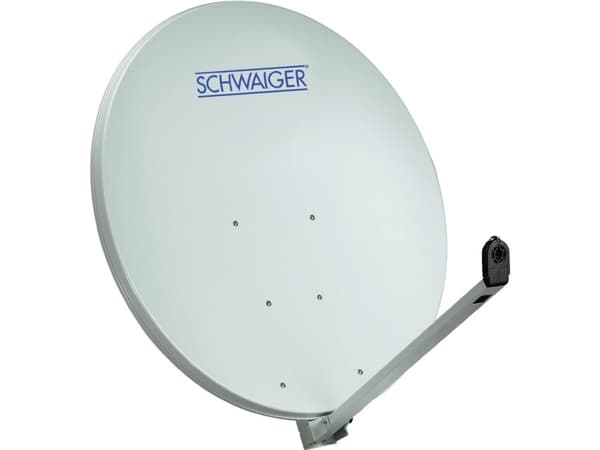 Schwaiger satellittspeil 100cm, aluminium lysegrå