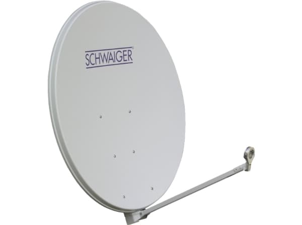 Schwaiger satellittspeil 100cm, aluminium lysegrå