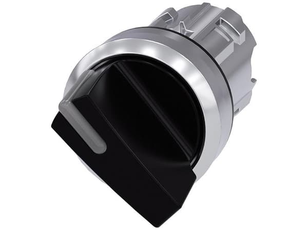Siemens 3SU1052-2BF10-0AA0 Roterande kontakt Spännanordning Svart 1 x 90 ° 1 st