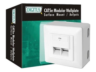 Digitus CAT 5e, Cl. D, RJ-45, 5e, Valkoinen, 80 mm, 80 mm, Kiina Valkoinen